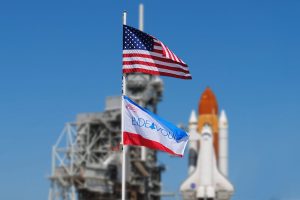 Photography - Space Shuttle Endeavour on the launch pad at Kennedy Space Center
