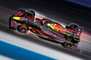 Digital Illustration of Max Verstappen - Adobe Illustrator - On Wacom