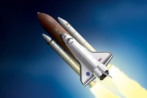 Digital Illustration of Space Shuttle - Adobe Illustrator