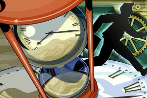 Digital Illustration of Time Passing By - Adobe Illustrator
