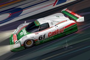 Digital Illustration of TWR Jaguar - Adobe Illustrator - On Wacom
