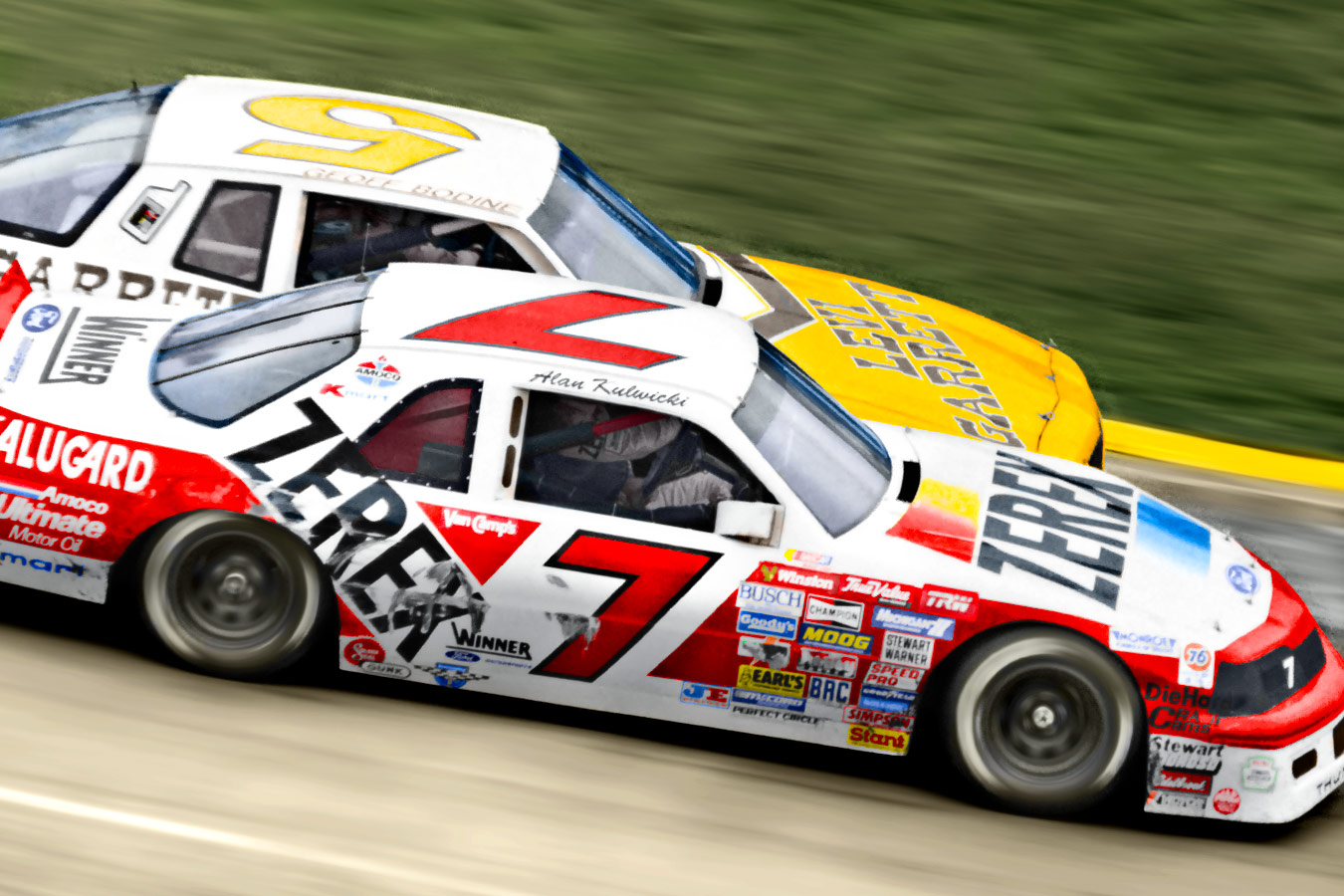 Motorsport Photography - NASCAR Cup Series - Alan Kulwicki and Geoff Bodine